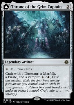 Throne of the Grim Captain // The Grim Captain - The Lost Caverns of Ixalan (Rare) [LCI-266] Immagine principale del prodotto