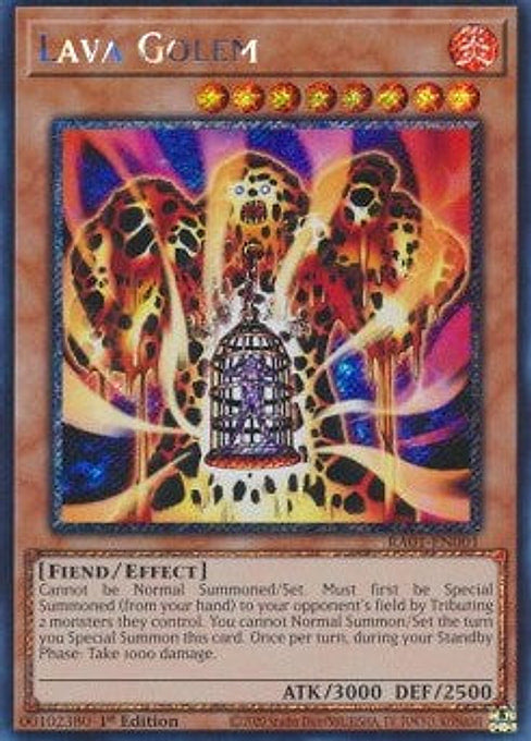 Lava Golem — 25th Anniversary Rarity Collection (RA01-001) Yu-Gi-Oh! card Main image