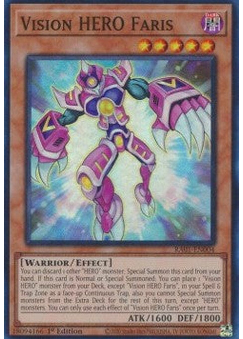 Vision HERO Faris — 25th Anniversary Rarity Collection (RA01-004) Yu-Gi-Oh! card Main image
