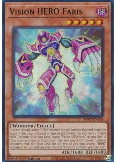 Vision HERO Faris — 25th Anniversary Rarity Collection (RA01-004) Yu-Gi-Oh! card Main image