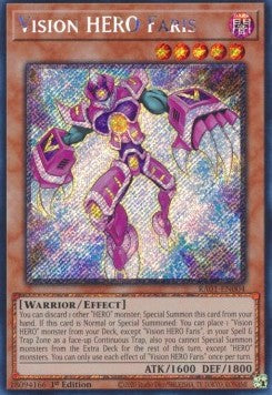 Vision HERO Faris (V.4 - Platinum Secret Rare) - 25th Anniversary Rarity Collection (Platinum Secret Rare) [RA01-004]