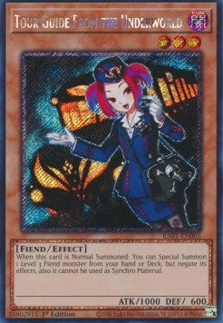 Tour Guide From the Underworld (V.4 - Platinum Secret Rare) - 25th Anniversary Rarity Collection (Platinum Secret Rare) [RA01-005] Hoofdafbeelding