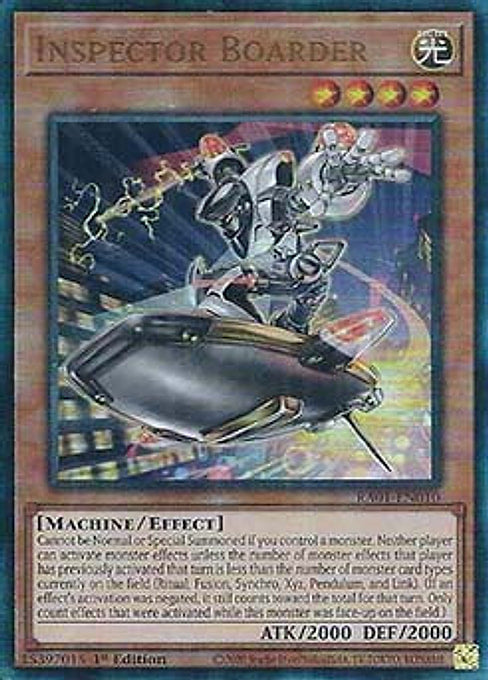 Inspector Boarder — 25th Anniversary Rarity Collection (RA01-010) Yu-Gi-Oh! card Image principale du produit