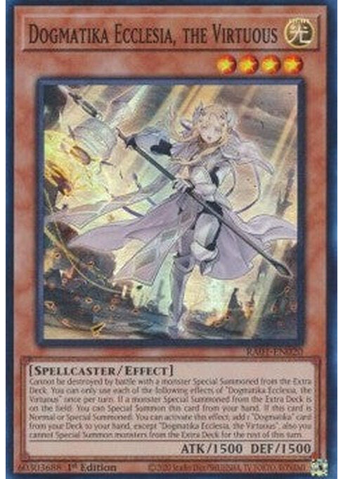 Dogmatika Ecclesia, the Virtuous — 25th Anniversary Rarity Collection (RA01-020) Yu-Gi-Oh! card Image principale du produit