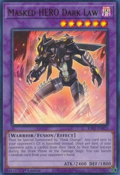 Masked HERO Dark Law (V.2 - Ultra Rare) - 25th Anniversary Rarity Collection (Ultra Rare) [RA01-025] Imagen principal del producto