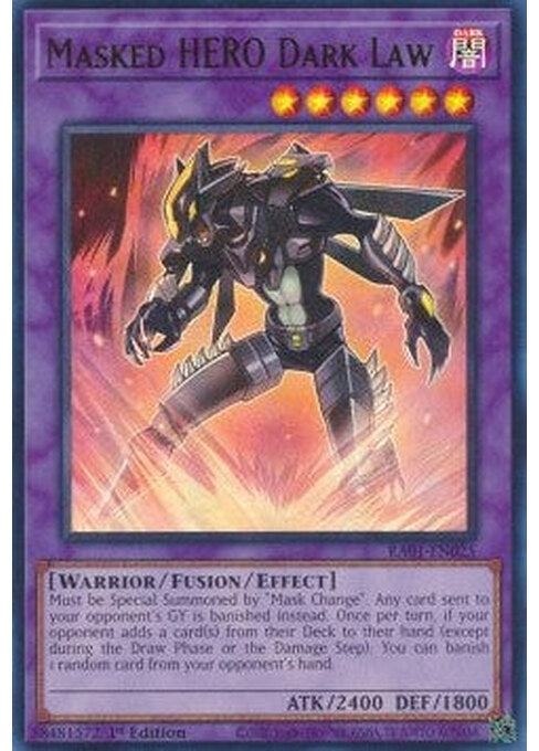 Masked HERO Dark Law — 25th Anniversary Rarity Collection (RA01-025) Yu-Gi-Oh! card Main image