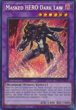 Masked HERO Dark Law (V.3 - Secret Rare) - 25th Anniversary Rarity Collection (Secret Rare) [RA01-025] Immagine principale del prodotto