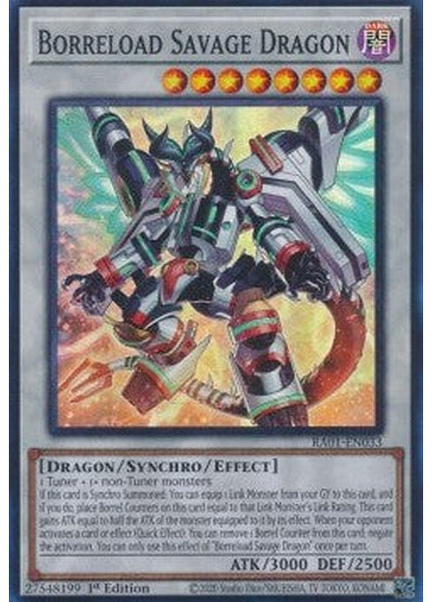 Borreload Savage Dragon — 25th Anniversary Rarity Collection (RA01-033) Yu-Gi-Oh! card Main image