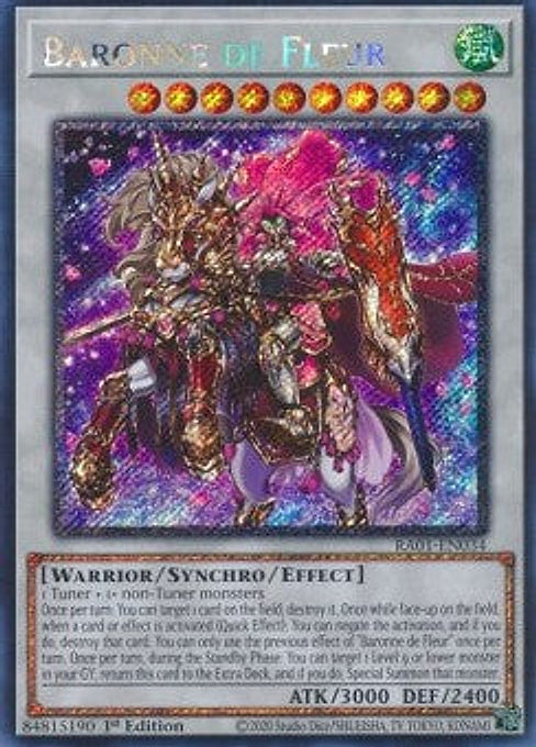 Baronne de Fleur — 25th Anniversary Rarity Collection (RA01-034) Yu-Gi-Oh! card Hauptbild