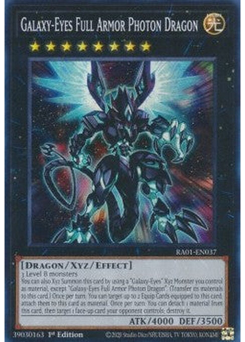 Galaxy-Eyes Full Armor Photon Dragon — 25th Anniversary Rarity Collection (RA01-037) Yu-Gi-Oh! card Imagen principal del producto