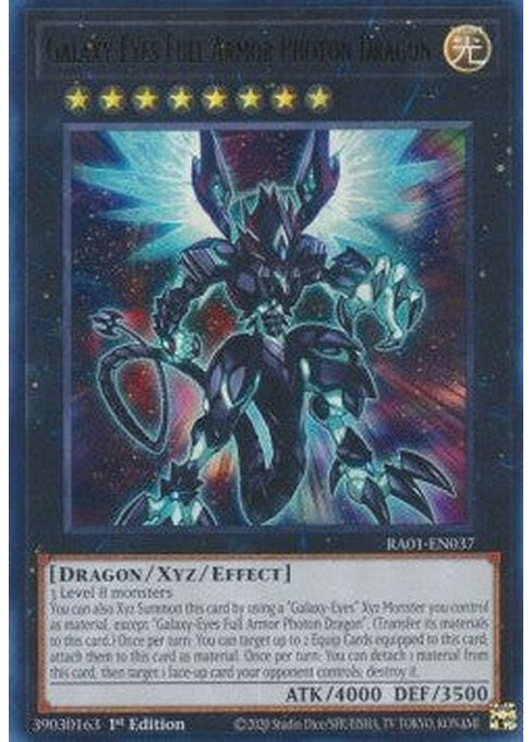 Galaxy-Eyes Full Armor Photon Dragon — 25th Anniversary Rarity Collection (RA01-037) Yu-Gi-Oh! card Hoofdafbeelding