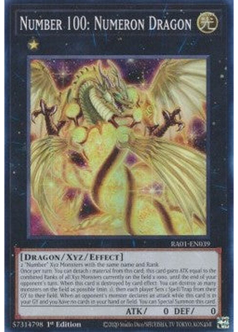 Number 100: Numeron Dragon — 25th Anniversary Rarity Collection (RA01-039) Yu-Gi-Oh! card Main image