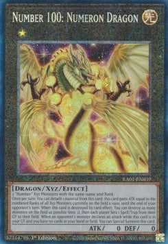 Number 100: Numeron Dragon (V.6 - Collectors Rare) - 25th Anniversary Rarity Collection (Collectors Rare) [RA01-039] Hover Image
