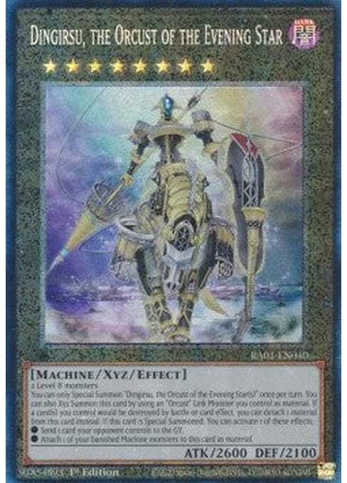 Dingirsu, the Orcust of the Evening Star — 25th Anniversary Rarity Collection (RA01-040) Yu-Gi-Oh! card Image principale du produit