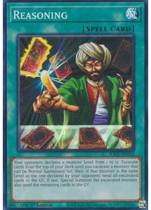Reasoning — 25th Anniversary Rarity Collection (RA01-052) Yu-Gi-Oh! card Image principale du produit
