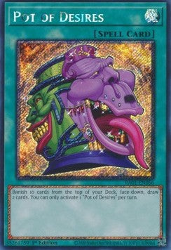 Pot of Desires (V.4 - Platinum Secret Rare) - 25th Anniversary Rarity Collection (Platinum Secret Rare) [RA01-056] Hover Image