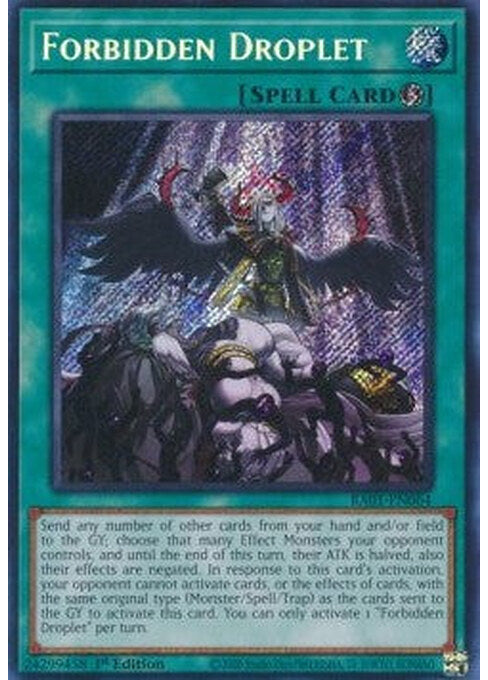 Forbidden Droplet — 25th Anniversary Rarity Collection (RA01-064) Yu-Gi-Oh! card Hoofdafbeelding