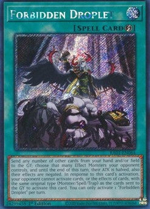 Forbidden Droplet — 25th Anniversary Rarity Collection (RA01-064) Yu-Gi-Oh! card Imagen principal del producto