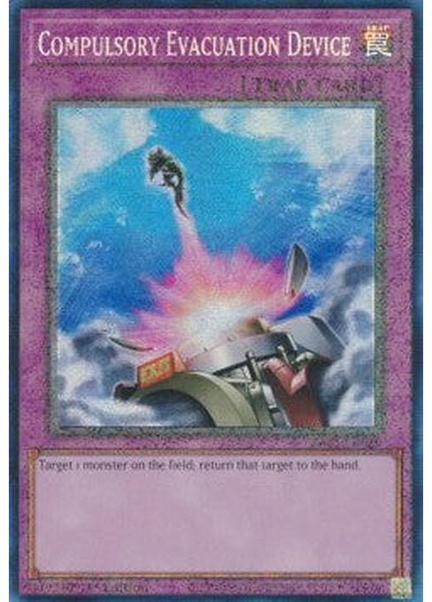 Compulsory Evacuation Device — 25th Anniversary Rarity Collection (RA01-069) Yu-Gi-Oh! card Image principale du produit