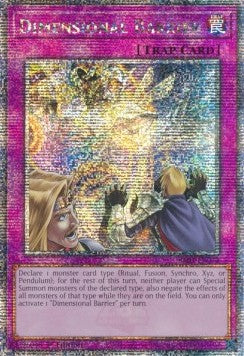 Dimensional Barrier (V.5 - Quarter Century Secret Rare) - 25th Anniversary Rarity Collection (Quarter Century Secret Rare) [RA01-072] Hoofdafbeelding