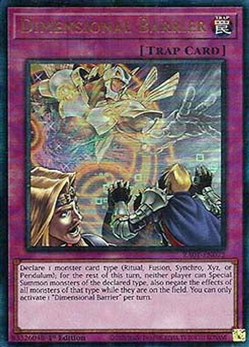 Dimensional Barrier — 25th Anniversary Rarity Collection (RA01-072) Yu-Gi-Oh! card Hoofdafbeelding