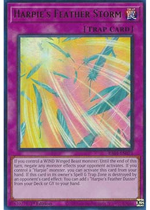Harpie's Feather Storm — 25th Anniversary Rarity Collection (RA01-073) Yu-Gi-Oh! card Immagine principale del prodotto
