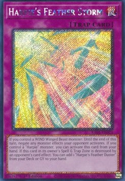 Harpie's Feather Storm (V.4 - Platinum Secret Rare) - 25th Anniversary Rarity Collection (Platinum Secret Rare) [RA01-073] Hauptbild
