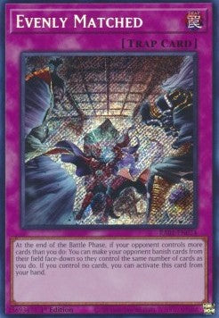 Evenly Matched (V.3 - Secret Rare) - 25th Anniversary Rarity Collection (Secret Rare) [RA01-074] Hauptbild
