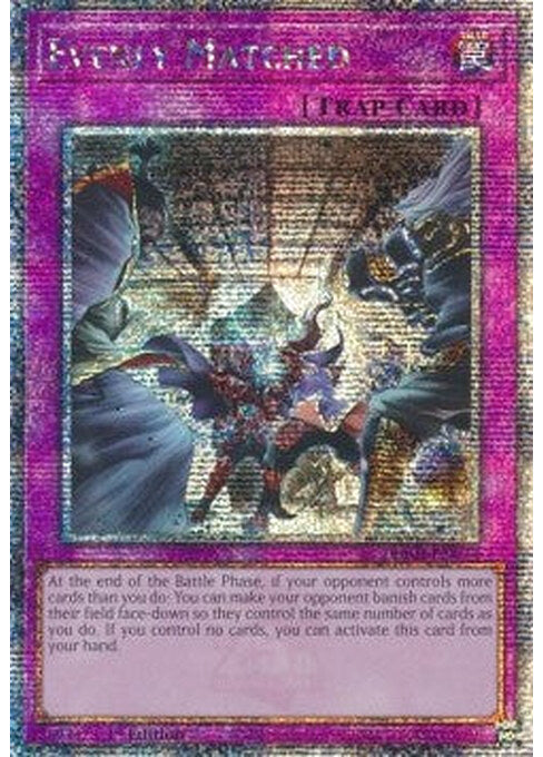 Evenly Matched — 25th Anniversary Rarity Collection (RA01-074) Yu-Gi-Oh! card Hoofdafbeelding