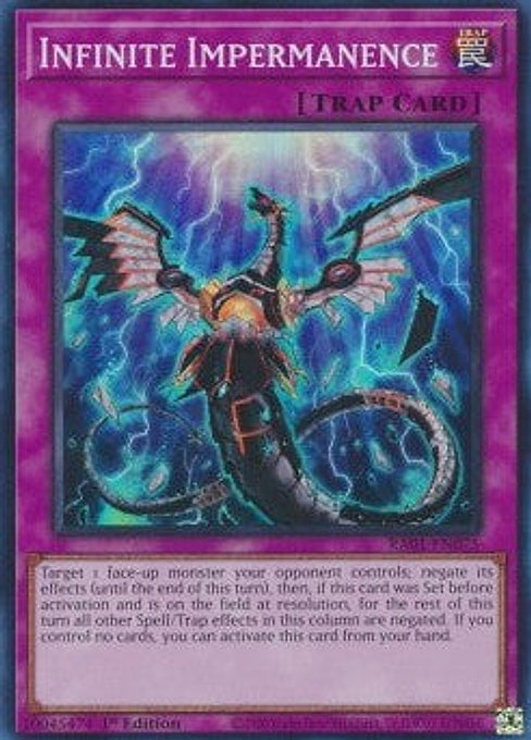 Infinite Impermanence — 25th Anniversary Rarity Collection (RA01-075) Yu-Gi-Oh! card Image principale du produit