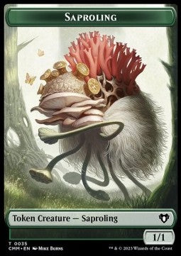 Saproling Token (G 1/1) // Construct Token (A 0/0) - Commander Masters: Extras (Token) [XCMM-T 35/41] Hover Image