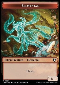 Elemental Token (R 1/1 Haste) // Ogre Token (R 3/3) - Commander Masters: Extras (Token) [XCMM-T 24/28] Hoofdafbeelding