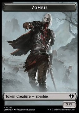 Zombie Token (B 2/2) // Elephant Token (G 3/3) - Commander Masters: Extras (Token) [XCMM-T 19/31]