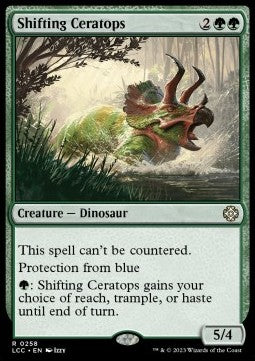 Shifting Ceratops - Commander: The Lost Caverns of Ixalan (Rare) [LCC-258] Hover Image