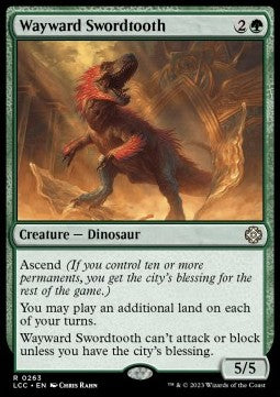 Wayward Swordtooth - Commander: The Lost Caverns of Ixalan (Rare) [LCC-263] Main image