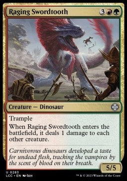 Raging Swordtooth - Commander: The Lost Caverns of Ixalan (Uncommon) [LCC-283] Hover Image