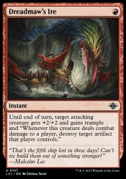 Dreadmaw's Ire - The Lost Caverns of Ixalan (Uncommon) [LCI-147] Immagine principale del prodotto