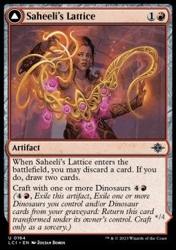 Saheeli's Lattice // Mastercraft Raptor - The Lost Caverns of Ixalan (Uncommon) [LCI-164] Immagine principale del prodotto