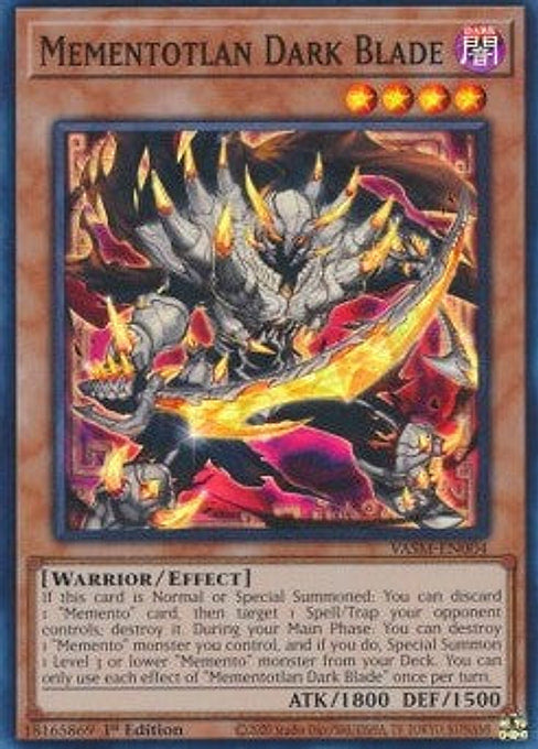 Mementotlan Dark Blade — Valiant Smashers (VASM-004) Yu-Gi-Oh! card Imagen principal del producto