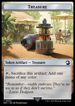 Treasure Token (V.2) - The Lost Caverns of Ixalan: Tokens (Token) [TLCI-REX02] Main image