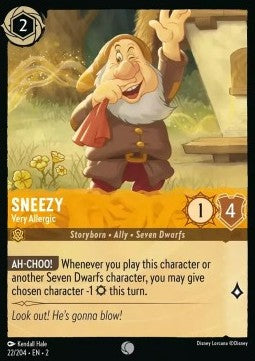 Sneezy - Very Allergic - Rise of the Floodborn (Common) [2ROF-22] Image principale du produit