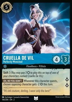 Cruella De Vil - Perfectly Wretched - Rise of the Floodborn (Uncommon) [2ROF-145] Image principale du produit