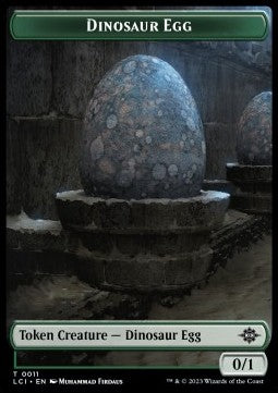 Dinosaur Egg Token (G 0/1) // Dinosaur Token (G 3/3 Trample) - The Lost Caverns of Ixalan: Tokens (Token) [TLCI-T 11/REX01] Image principale du produit