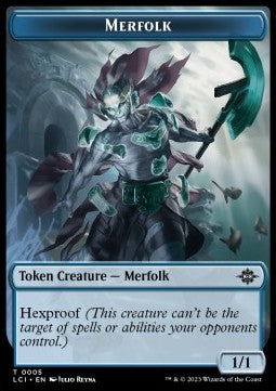 Merfolk Token (U 1/1 Hexproof) // Gnome Token (A 1/1) - The Lost Caverns of Ixalan: Tokens (Token) [TLCI-T 5/16]