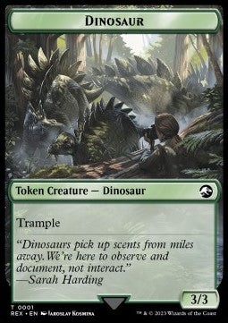 Dinosaur Token (G 3/3 Trample) // Treasure Token - The Lost Caverns of Ixalan: Tokens (Token) [TLCI-REX 01/02]