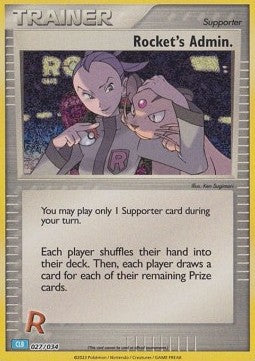 Rocket's Admin. - Pokémon Trading Card Game Classic: Blastoise & Suicune ex Deck (Fixed) [CLB-027] Imagen principal del producto