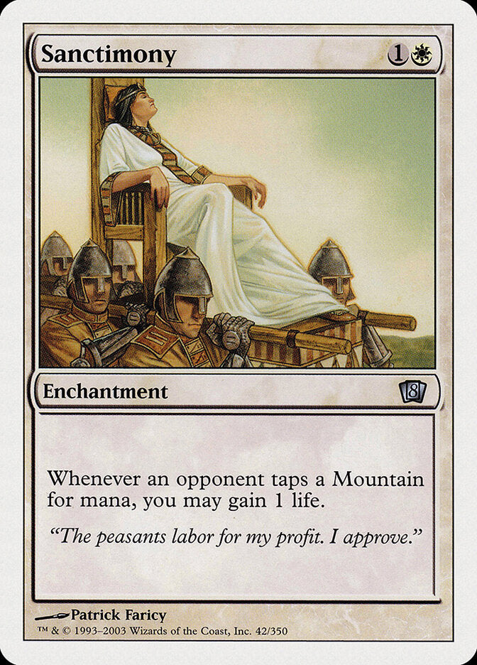 Sanctimony - Eighth Edition (Uncommon) [8ED-42] Image principale du produit