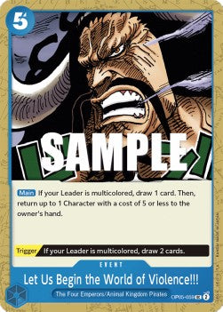 Let Us Begin the World of Violence!!! (OP05-059) - Awakening of the New Era (Uncommon) [OP05-059] Hover Image