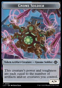 Gnome Soldier Token (A */*) // Treasure Token (V.2) - The Lost Caverns of Ixalan: Tokens (Token) [TLCI-T 3/REX02] Image principale du produit