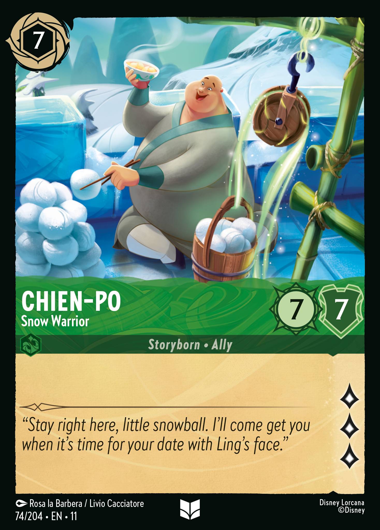 Chien-Po - Snow Warrior — Winterspell (11WSP-74) Disney Lorcana card